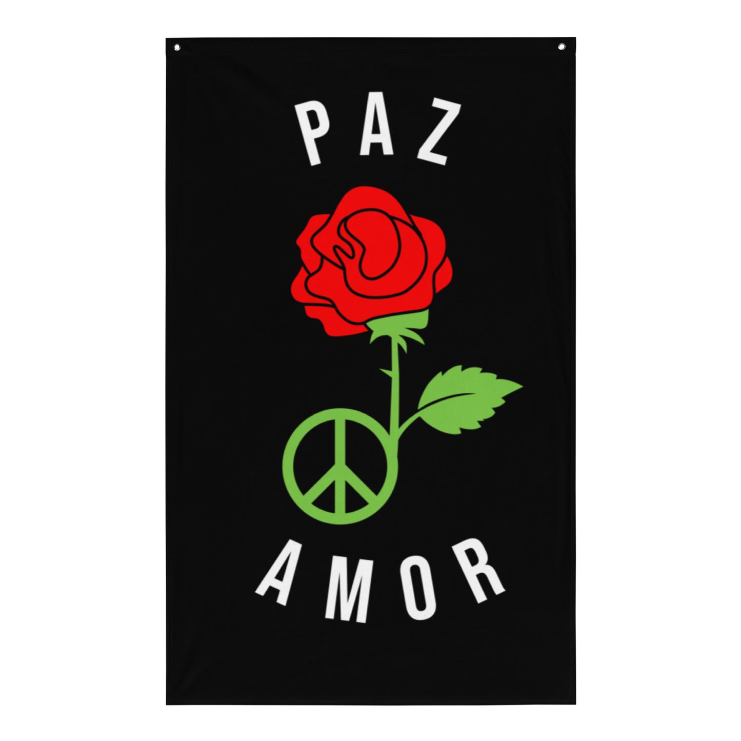 Black Peace & Love Flag