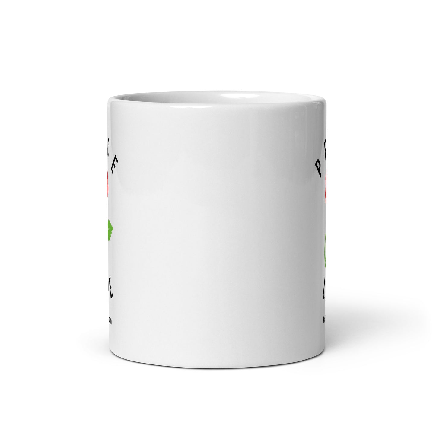 White English glossy mug