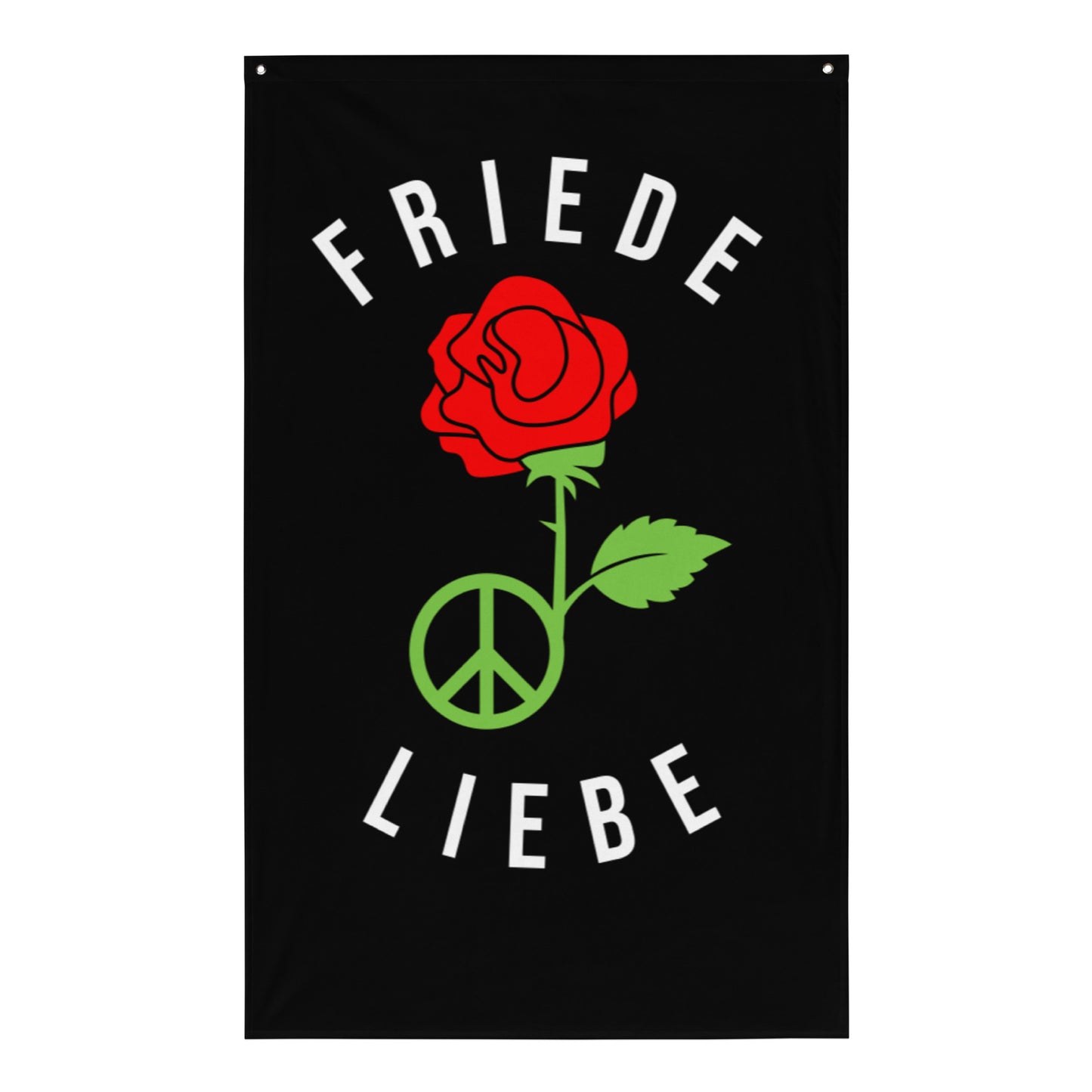 Black Peace & Love Flag