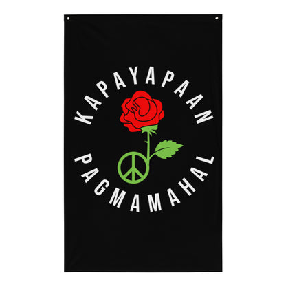 Black Peace & Love Flag