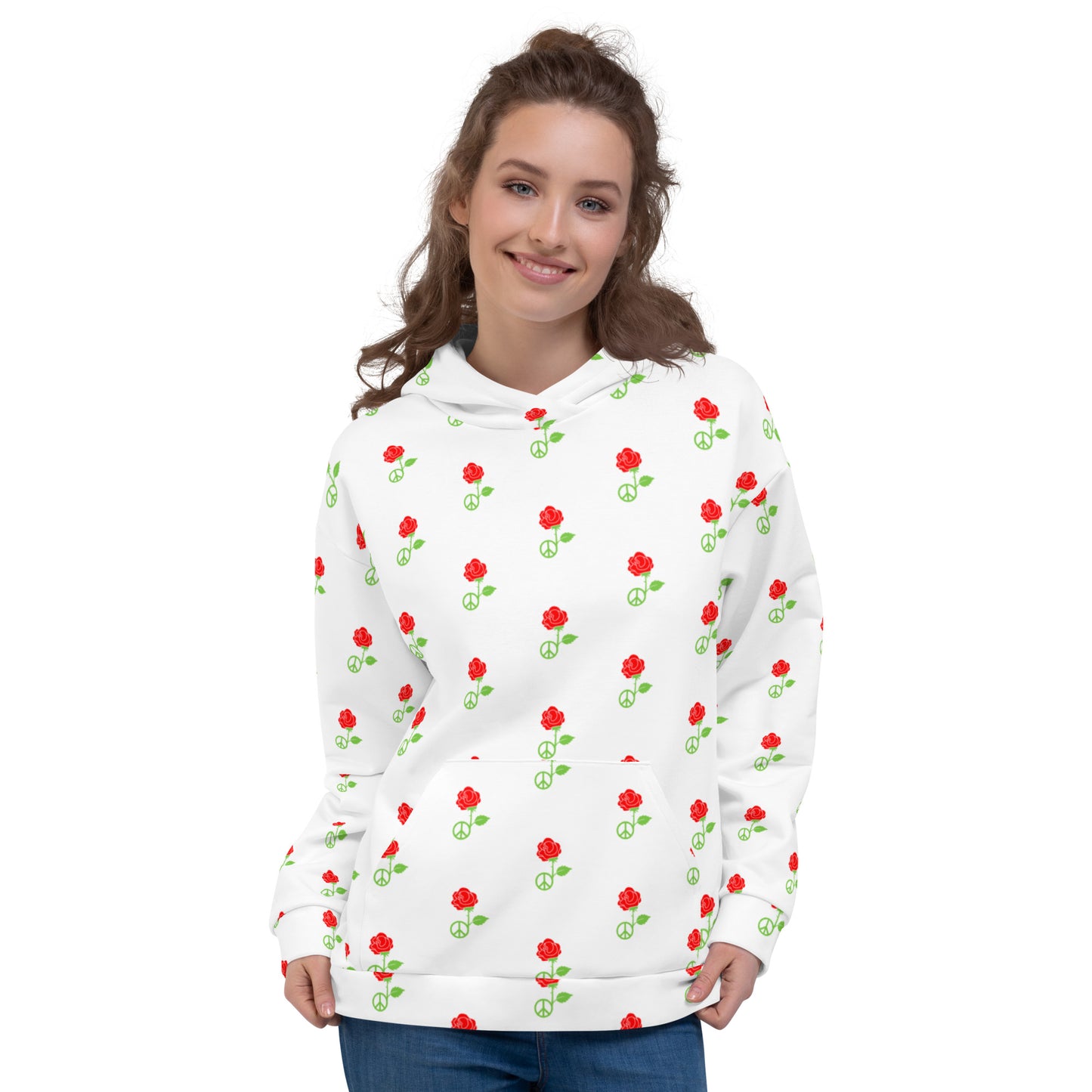 Peace & Love Unisex All Over Hoodie