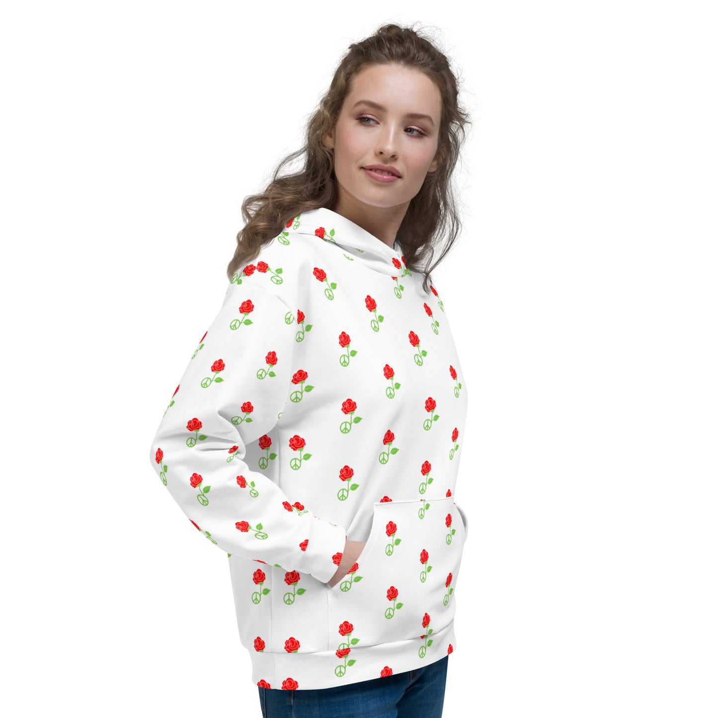 Peace & Love Unisex All Over Hoodie