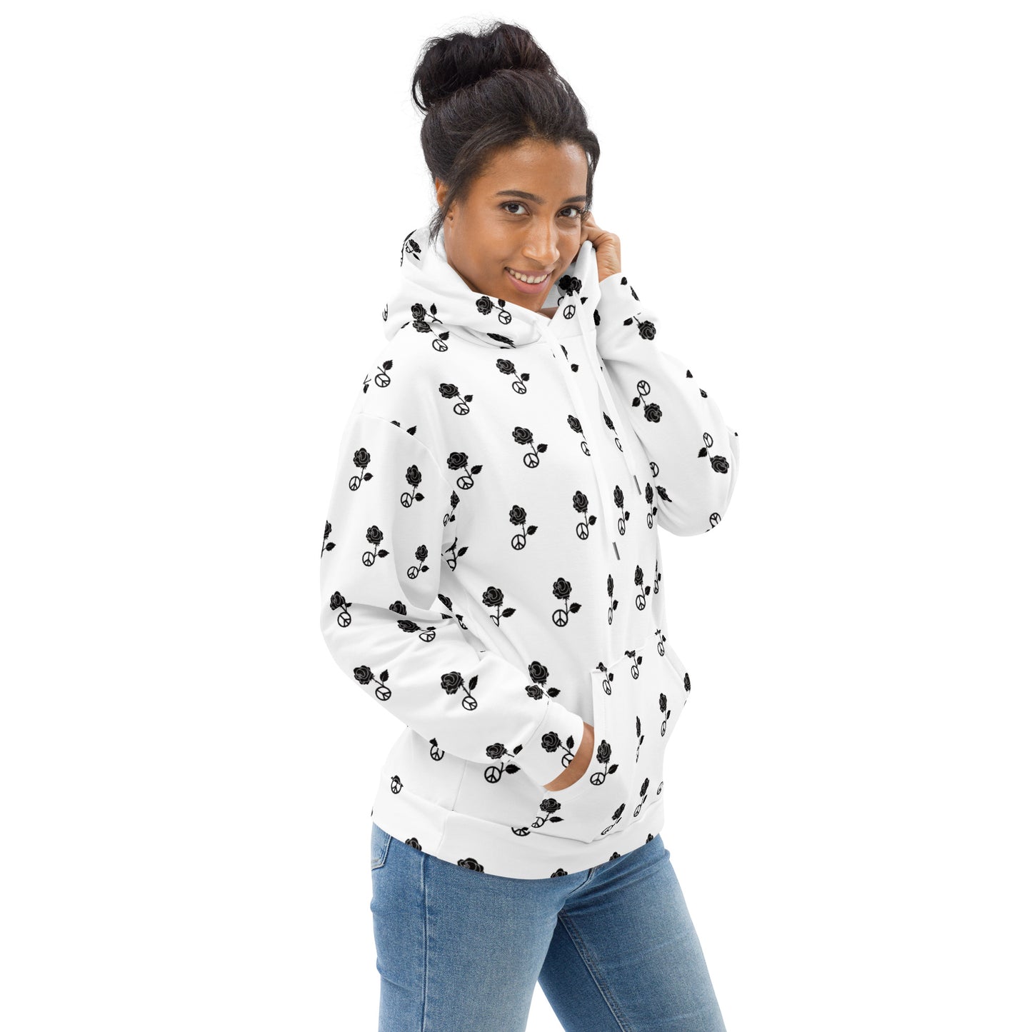 Peace & Love Unisex All Over Hoodie