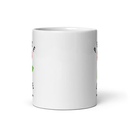 White English glossy mug