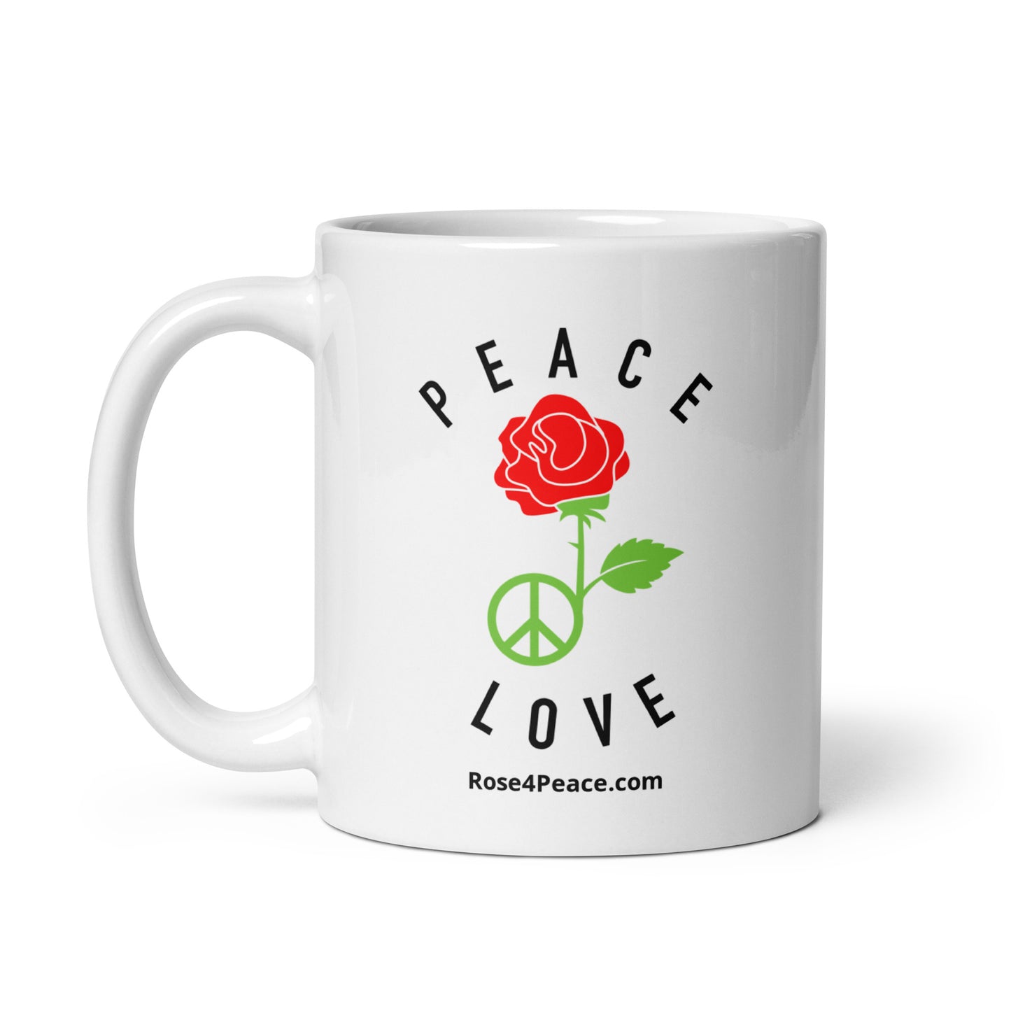 White English glossy mug