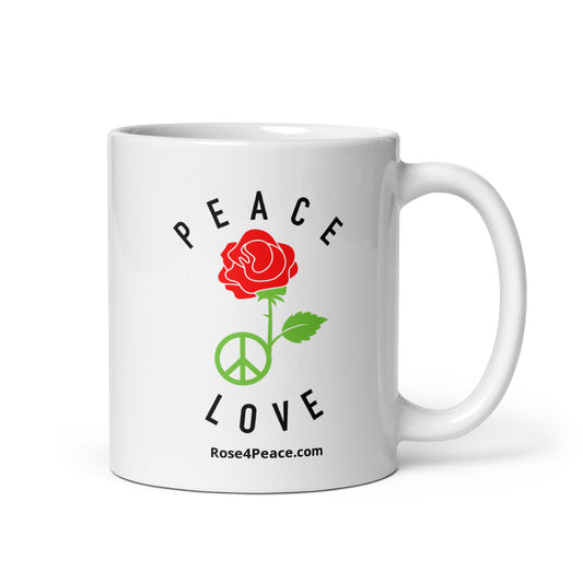 White English glossy mug